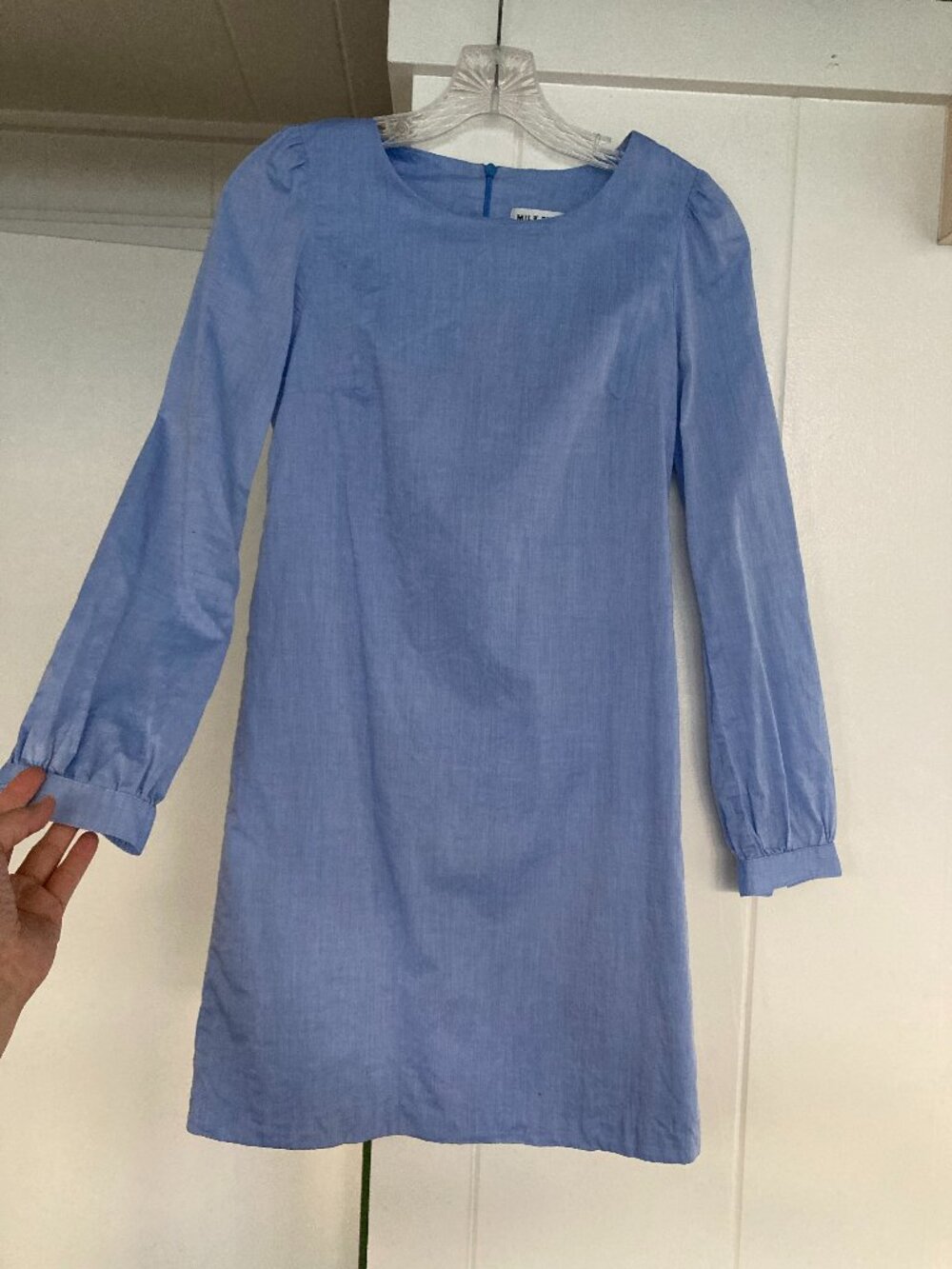 Spring chambray blue dress